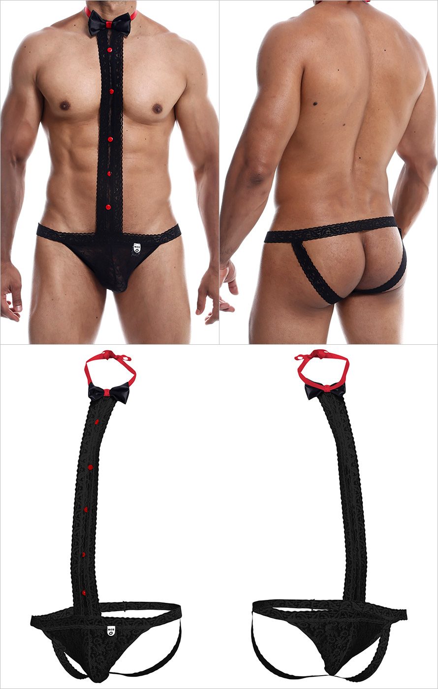 MaleBasics Tuxedo Lace | Set mit Fliege und Jockstrap
