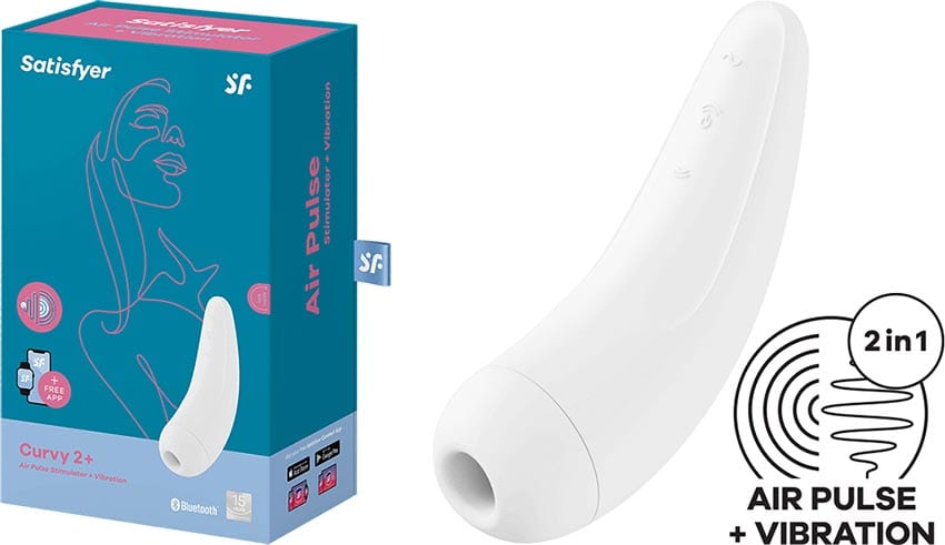 Satisfyer Curvy 2 | Vibromasseur et stimulateur de clitoris | Blanc