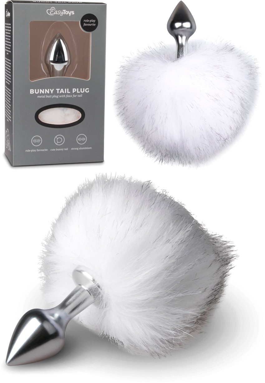EasyToys Bunny | Analplug mit einem Hasenbommel | Weiss