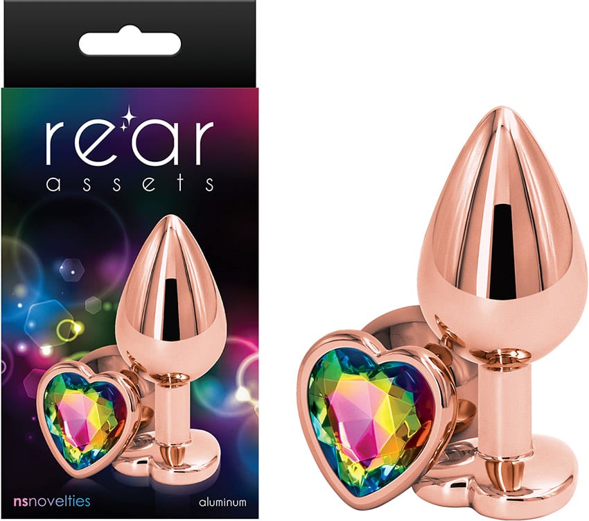 NS Novelties Rear Assets Heart | Plug anal rose gold | Moyen