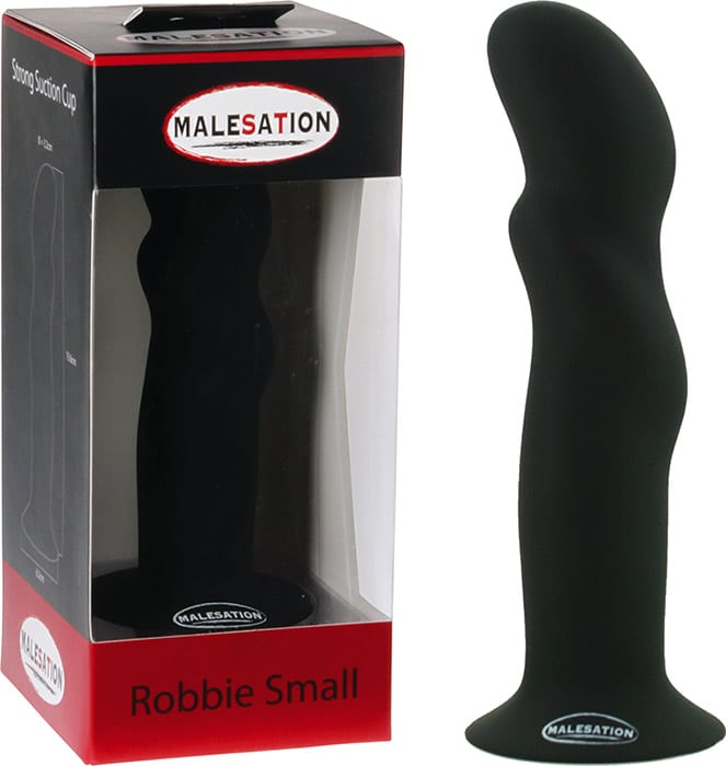 Malesation Robbie Small | Dildo de taille moyenne en silicone doux | Noir