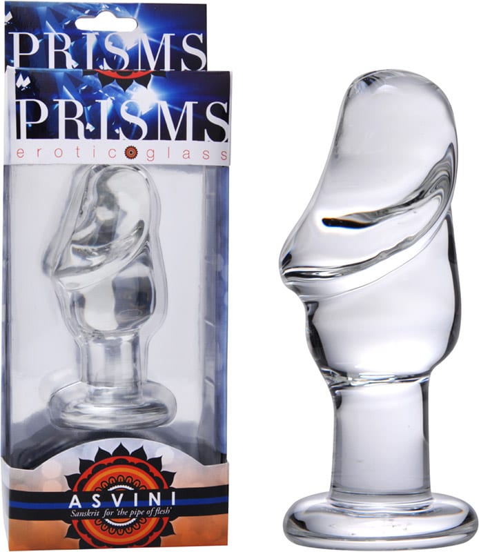 Prisms ASVINI | Élégant plug anal en verre en forme de gland de pénis