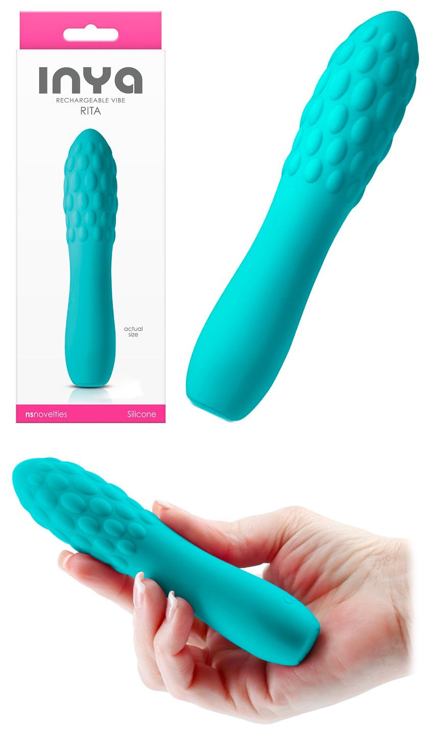 NS Novelties Inya Rita | Vibromasseur texturé de couleur rose