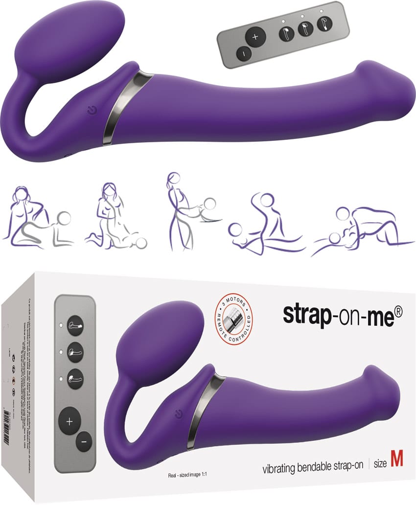 Strap-on-me Vibrating Bendable M | Harnessloser Vibro aus Silikon