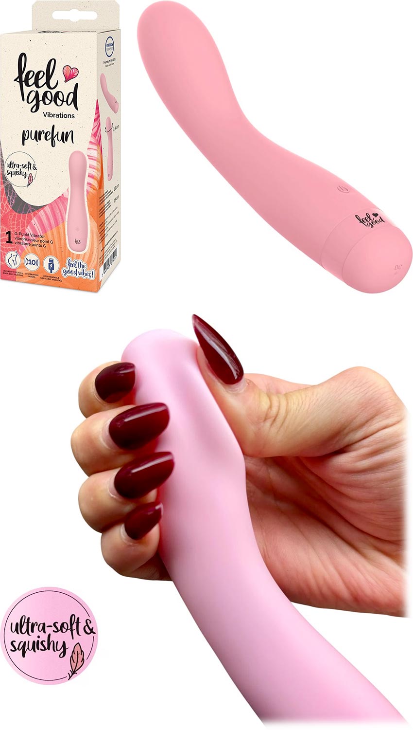 Feelgood Purefun | Vibromasseur stimulation point G | Rose