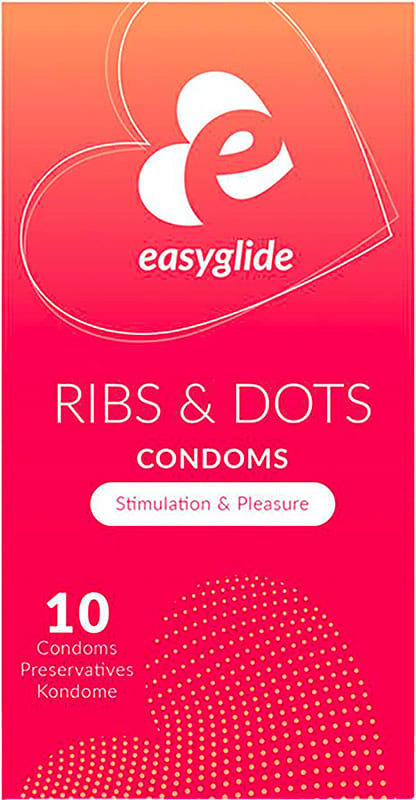 Easyglide Ribs & Dots | Emballage de 10 préservatifs multi-texturés