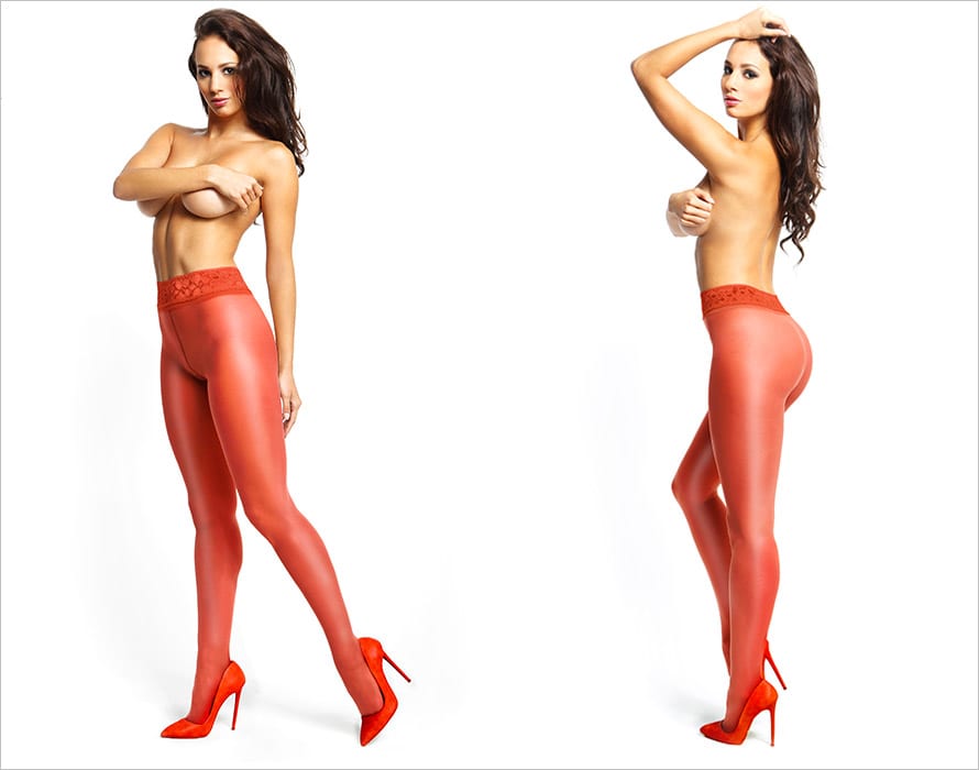 MissO P105 geöffnete Strumpfhose - Rot
