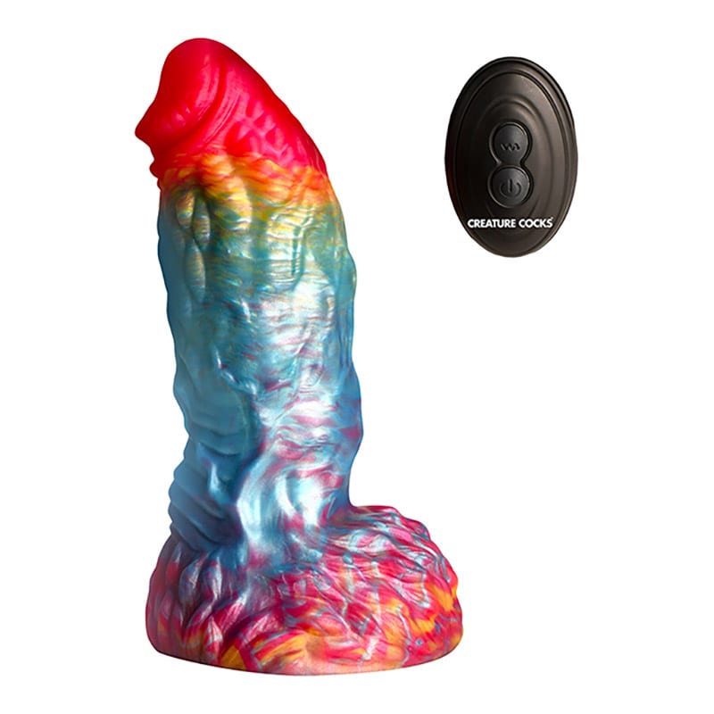 Creature Cocks Rainbow Phoenix | Strukturierter Dildo | 14 cm