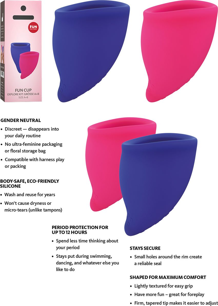 Fun Factory Fun Cup Explore Kit | Coupes menstruelles (deux tailles)