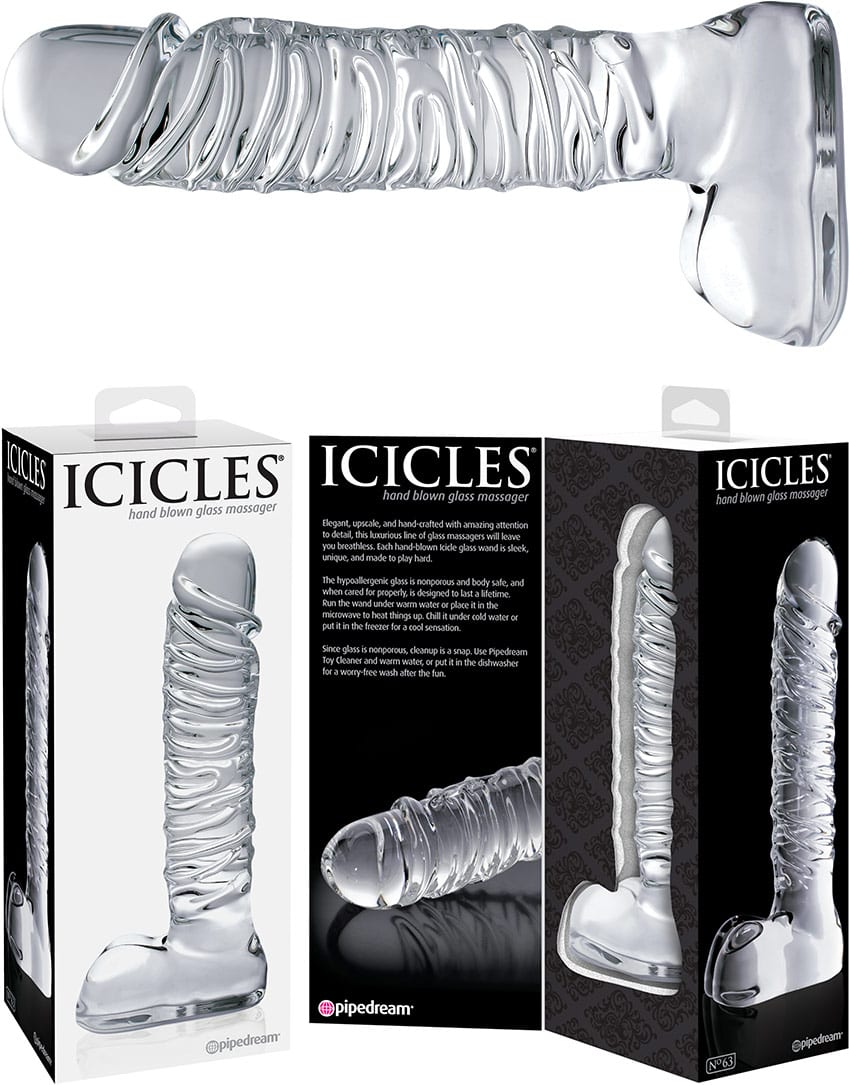 Dildo en verre Icicles No. 63