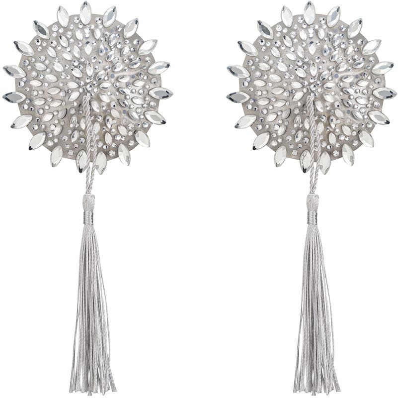 Obsessive Mistiqua | Cache-seins orné de strass et avec pompons