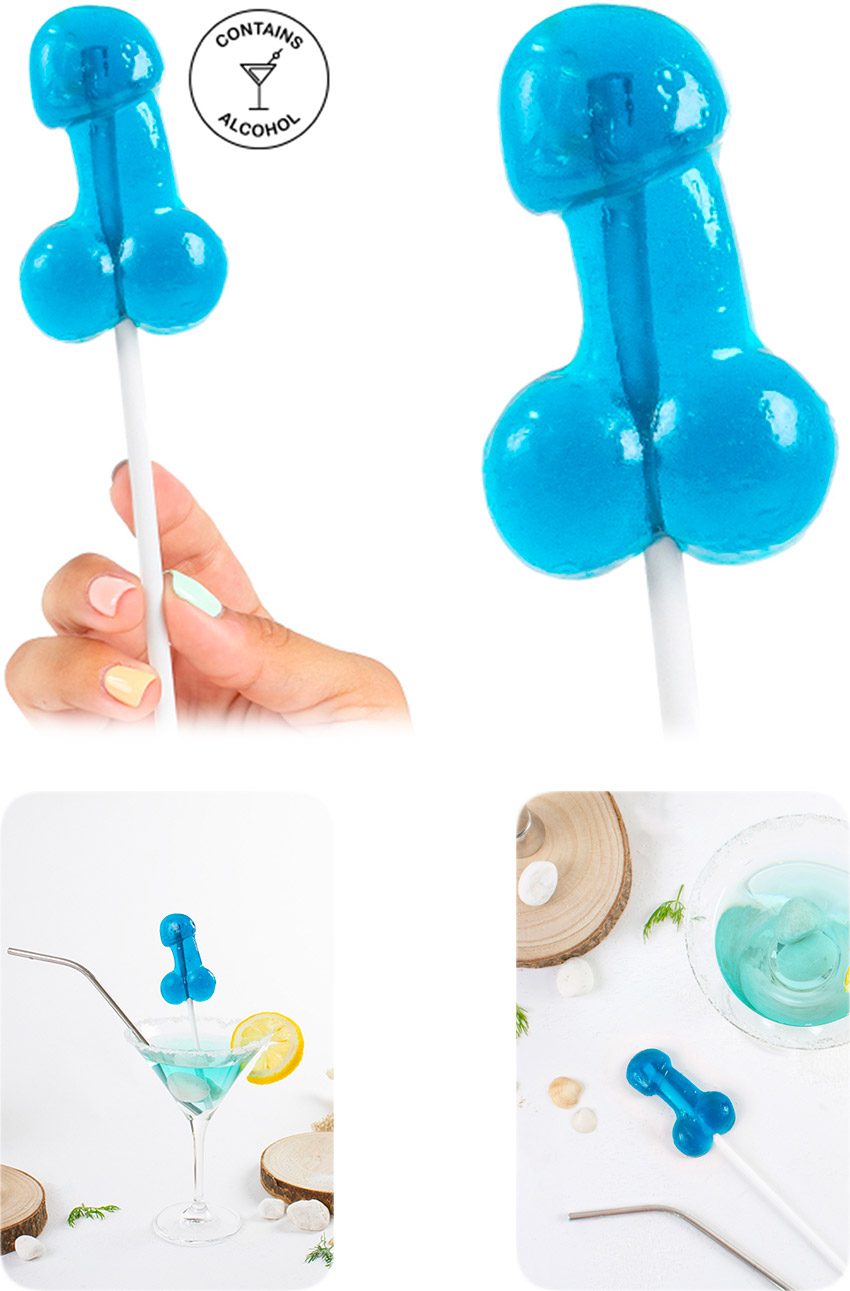 Secret play Lollipop | Sucette bleu en forme de pénis | Gin Tonic