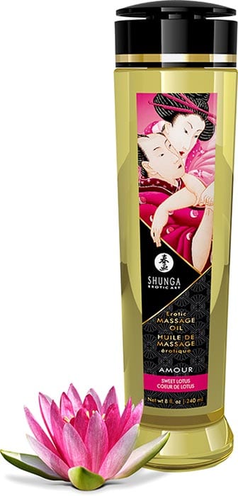 Shunga Amour | Erotisches Massageöl | Lotusduft | 240 ml