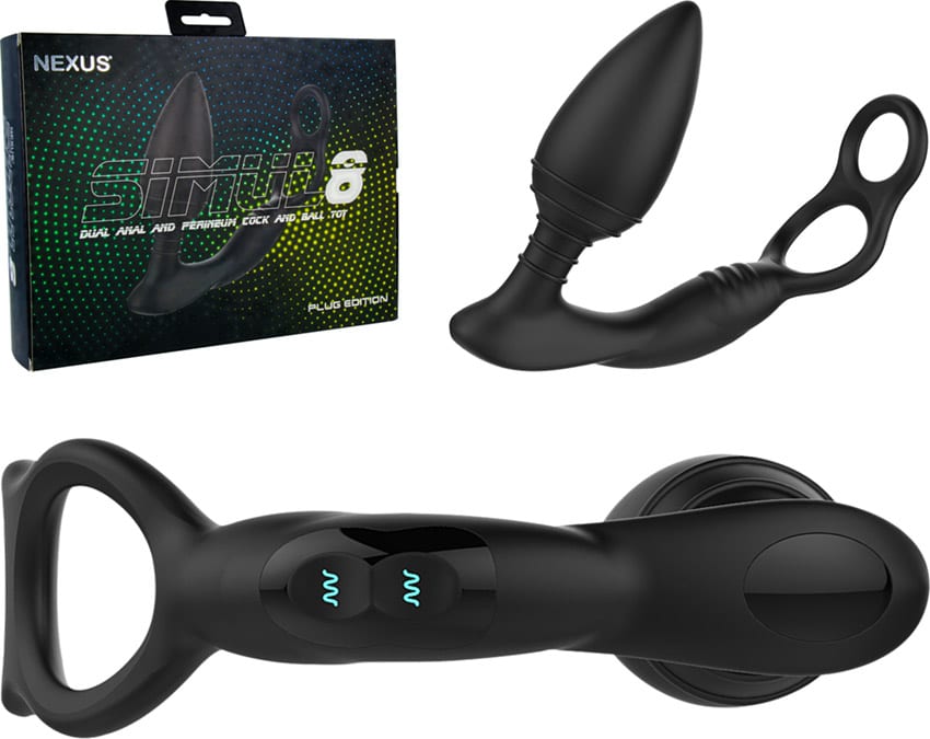 Nexus Simul8 | Plug für die Prostata mit Penis- und Hodenring