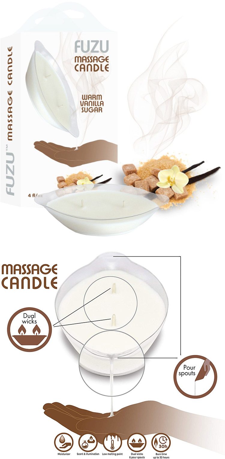 DeeVa Fuzu Warm Vanilla Sugar | Süsse Massagekerze