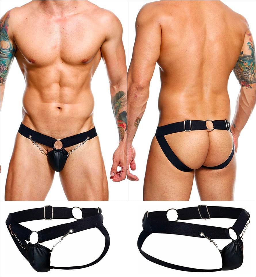 DNGEON Chain | Jockstrap aus Kunstleder mit dekorativen Ketten