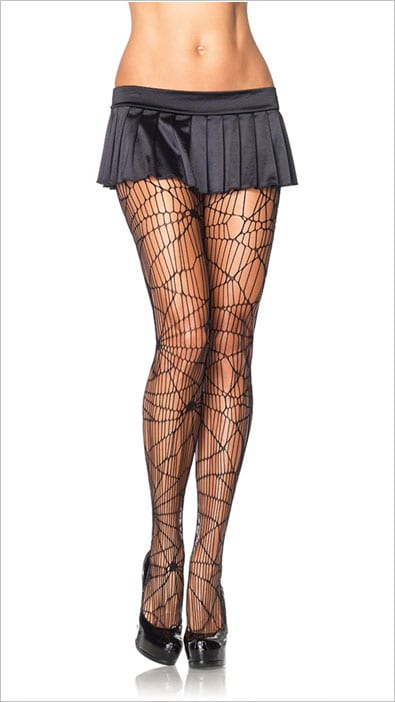 Leg Avenue Distressed Net Feinstrumpfhose - Schwarz