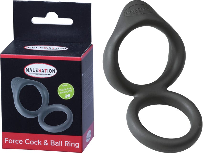 Malesation Force Cock & Ball Ring - Anneau pénien double en silicone