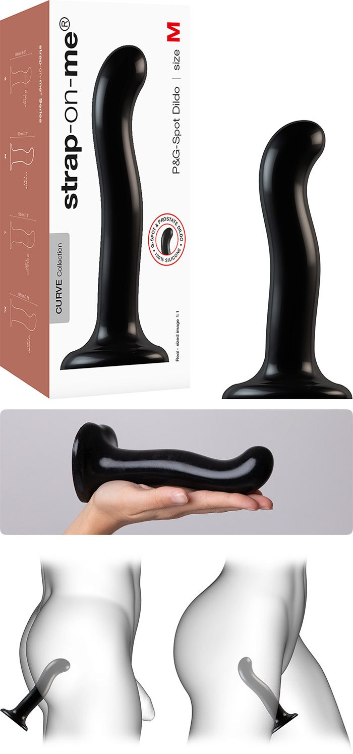 strap-on-me P&G-Spot | Mittelgrosser Dildo mit Saugnapf