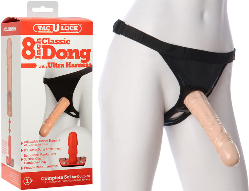 Ultra Harness 6" | Bequemer Gürtel mit Vac-U-Lock-Dildo