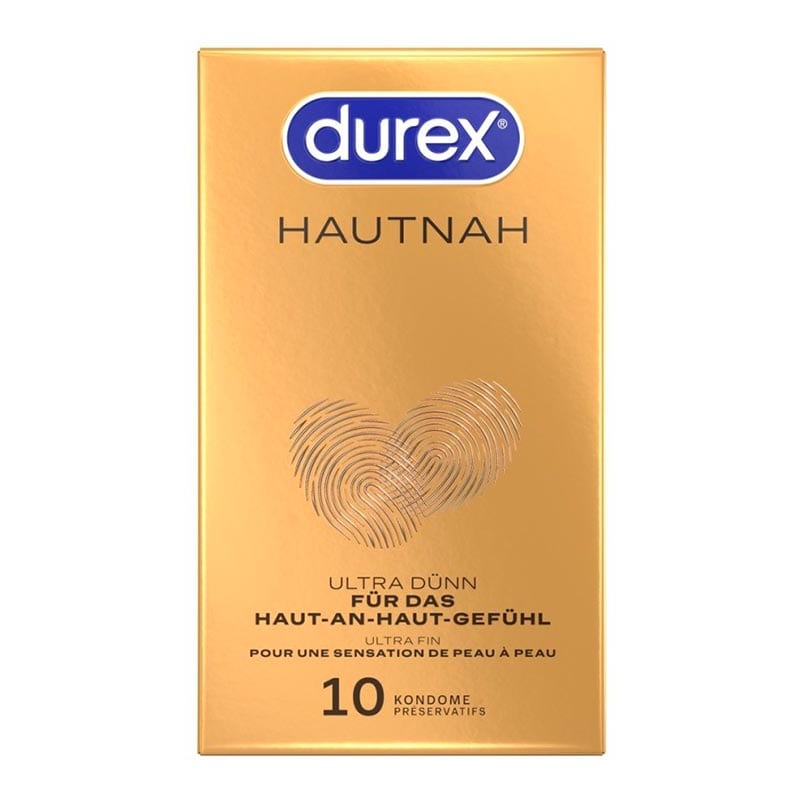 Durex Hautnah Ultra Dünn | Pack mit 10 ultra dünnen Kondomen