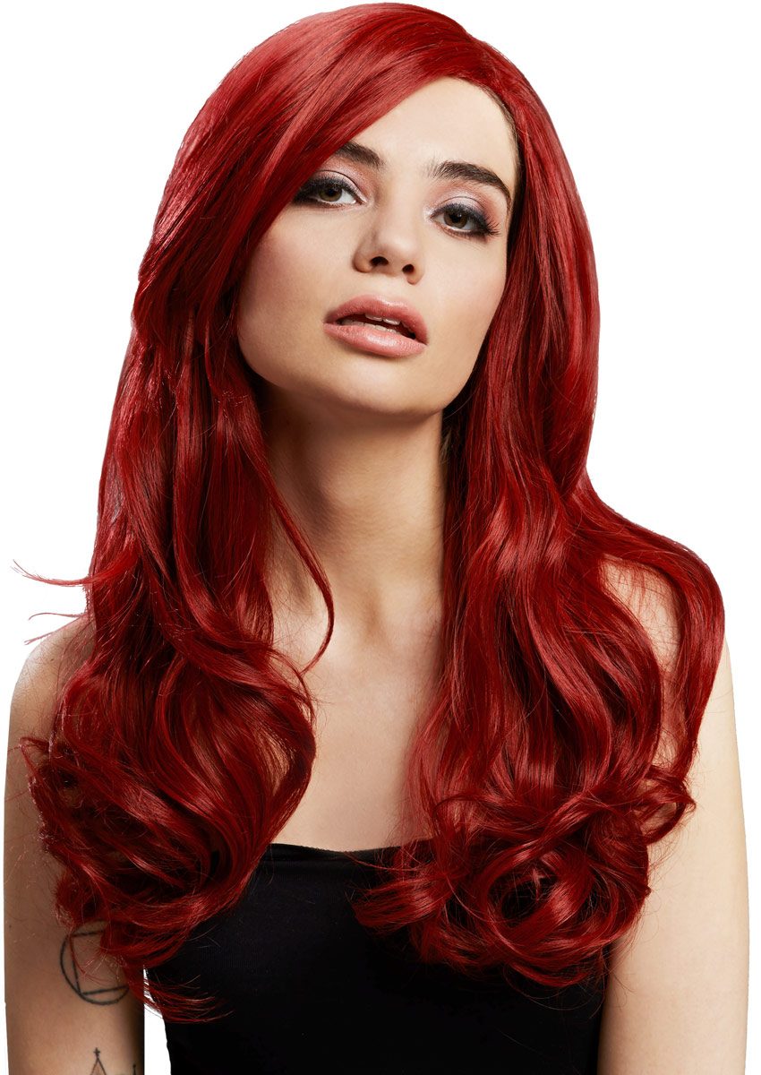 Fever Wigs Khloe | Perücke mit langen rubinroten Haaren