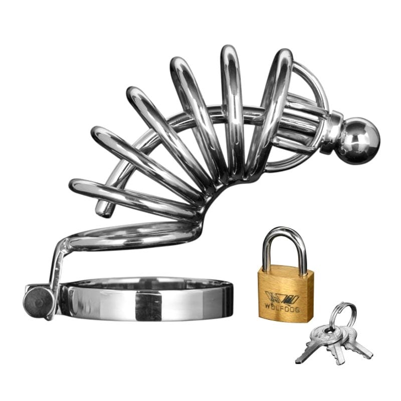 Cage de chasteté en acier Master Series Asylum 6