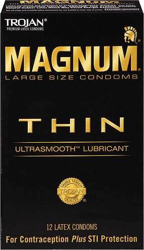 Trojan Magnum Thin | Boîte de 12 préservatifs de grande taille
