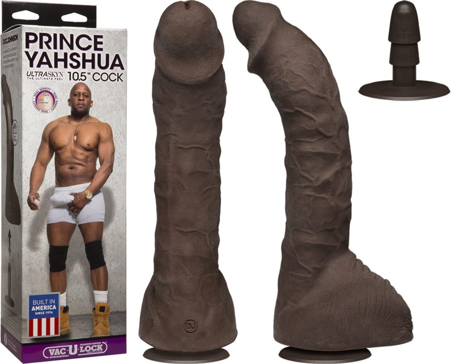 Doc Johnson Prince Yahshua - Gros gode réaliste brun foncé (22 cm)