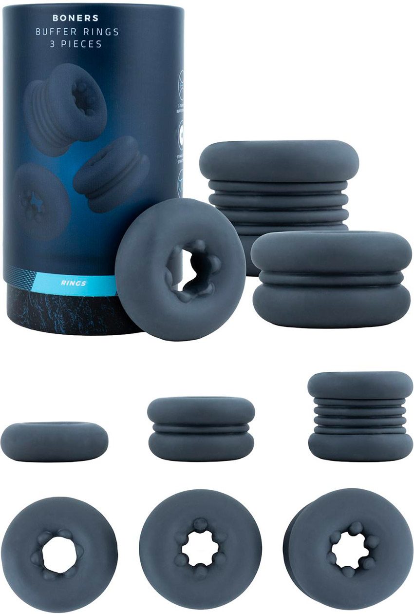 Boners Buffer Rings | Set de 3 anneaux péniens en TPE-S