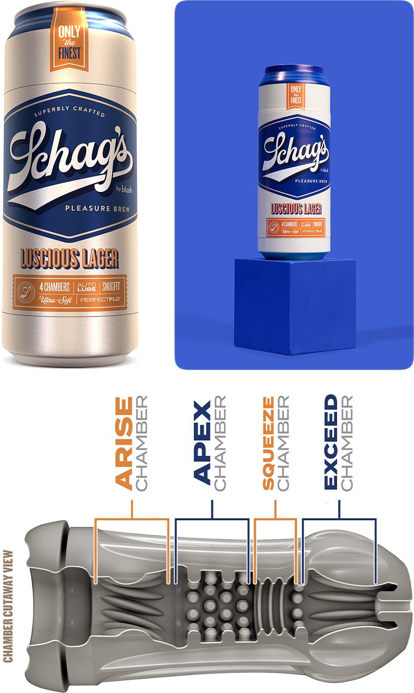 Blush Schag's Luscious Lager | Wiederverwendbarer Masturbator Dose