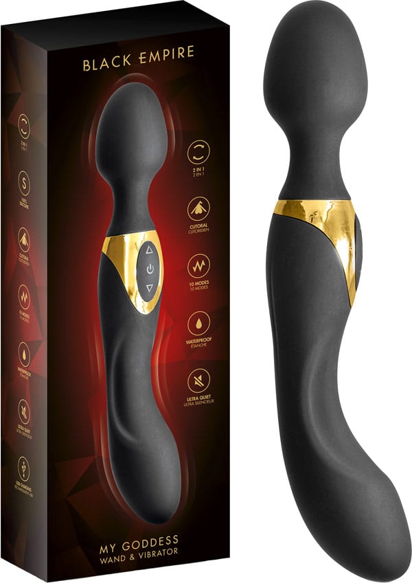 Black Empire My Goddess | Vibromasseur 2-en-1 | Baguette + point G