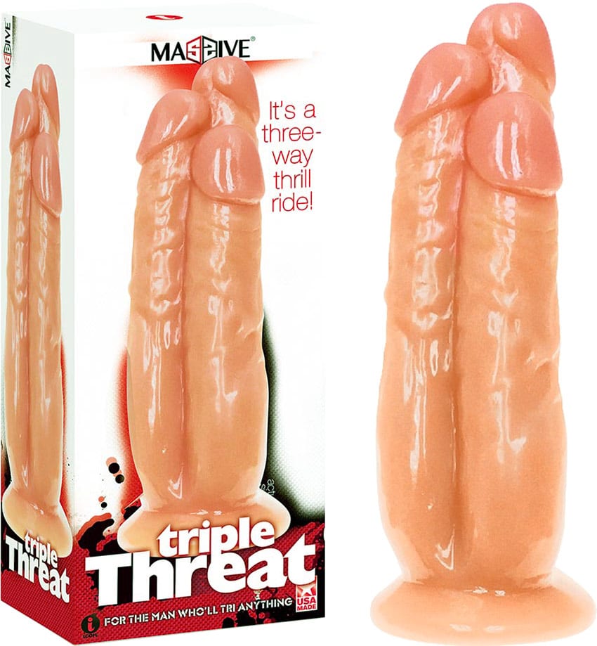 Massive Triple Threat | Gros dildo réaliste composé de 3 pénis