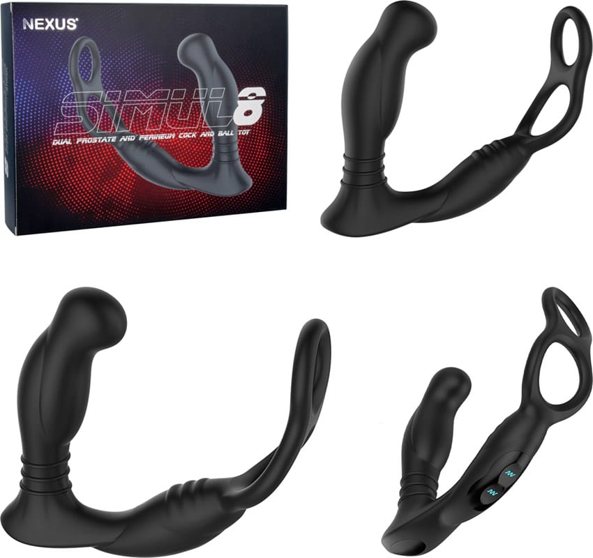 Nexus Simul8 | Vibro pour la prostate avec anneau pénien et testicules