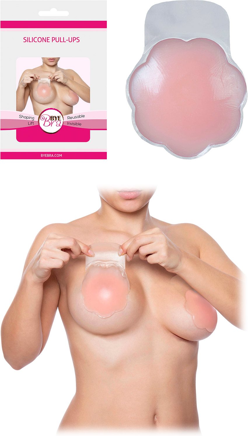Bye Bra Silicone Pull-Ups Pull-up | Brustwarzenabdeckungen aus Silikon