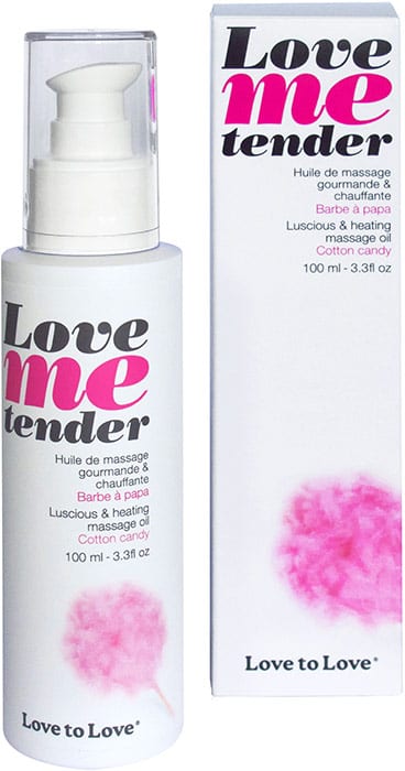 Love to Love | Huile de massage chauffante | Goût de barbe à papa