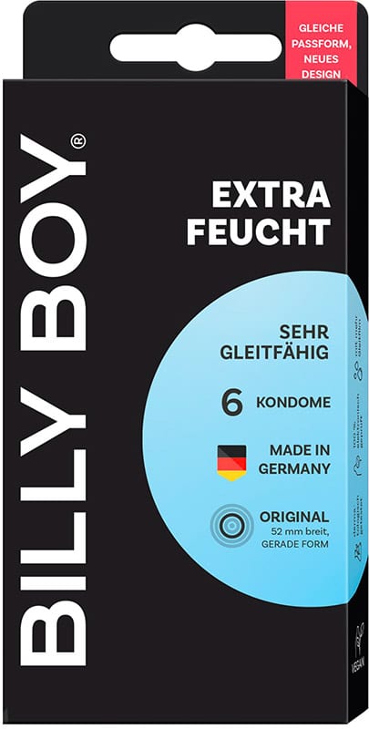 Billy Boy Extra Feucht | Préservatifs très lubrifiés | 6 préservatifs
