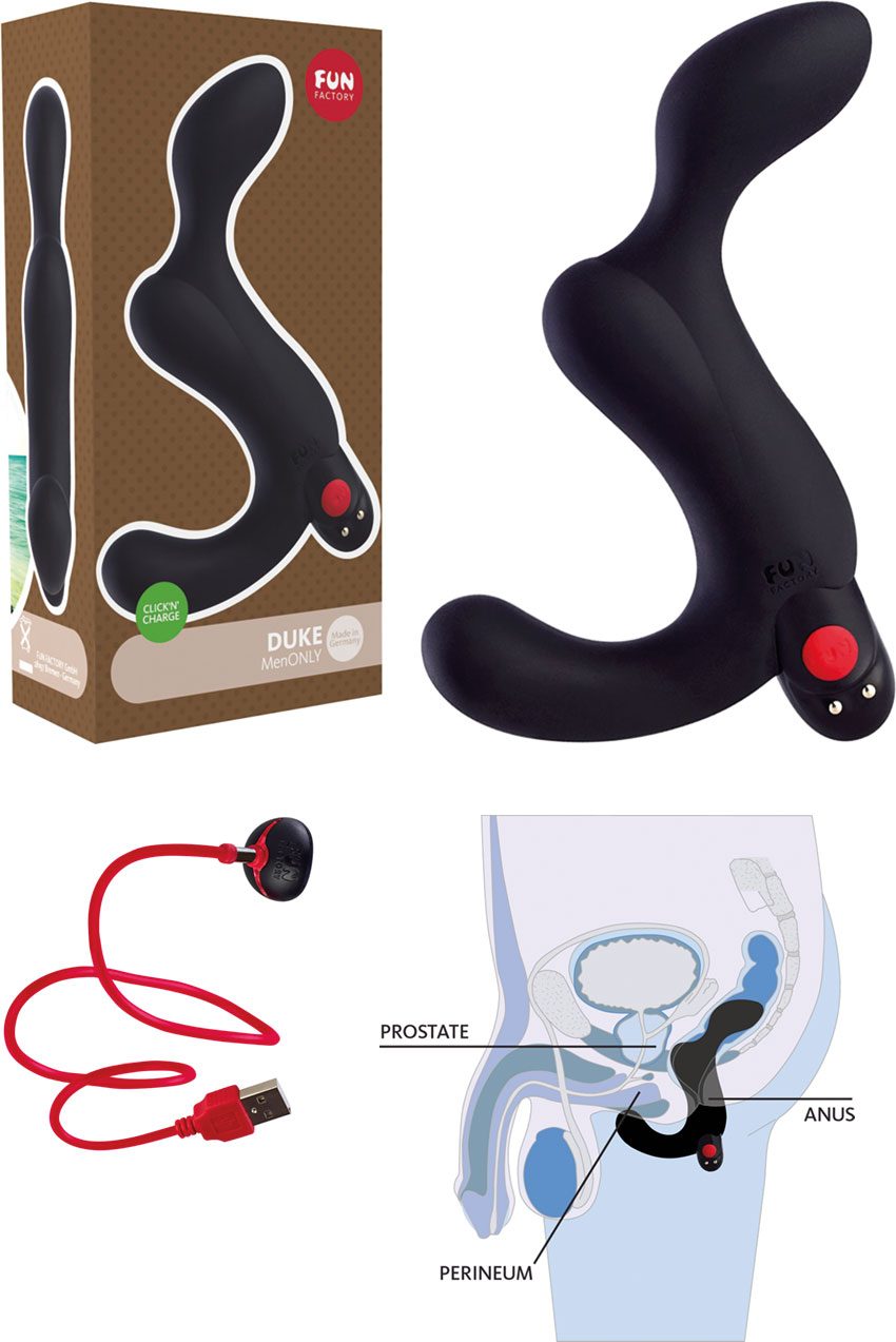 Fun Factory Duke Vibrator für Männer | Schwarz | Diskreter Versand