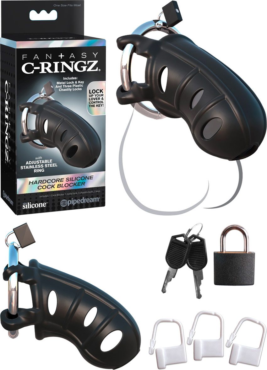Fantasy C-Ringz | Cage de chasteté en silicone noir