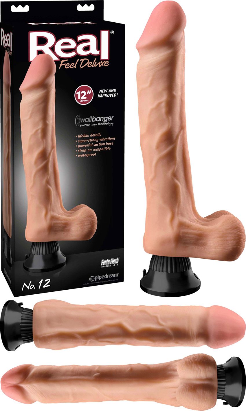 Real Feel Deluxe No 12 | Realistischer Dildo mit Hoden | Grosse Grösse