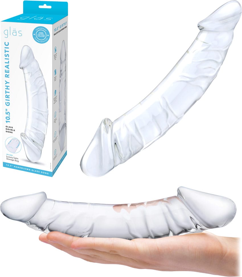 Gläs 10.5" Girthy Realistic | Dildo en verre à double extrémité