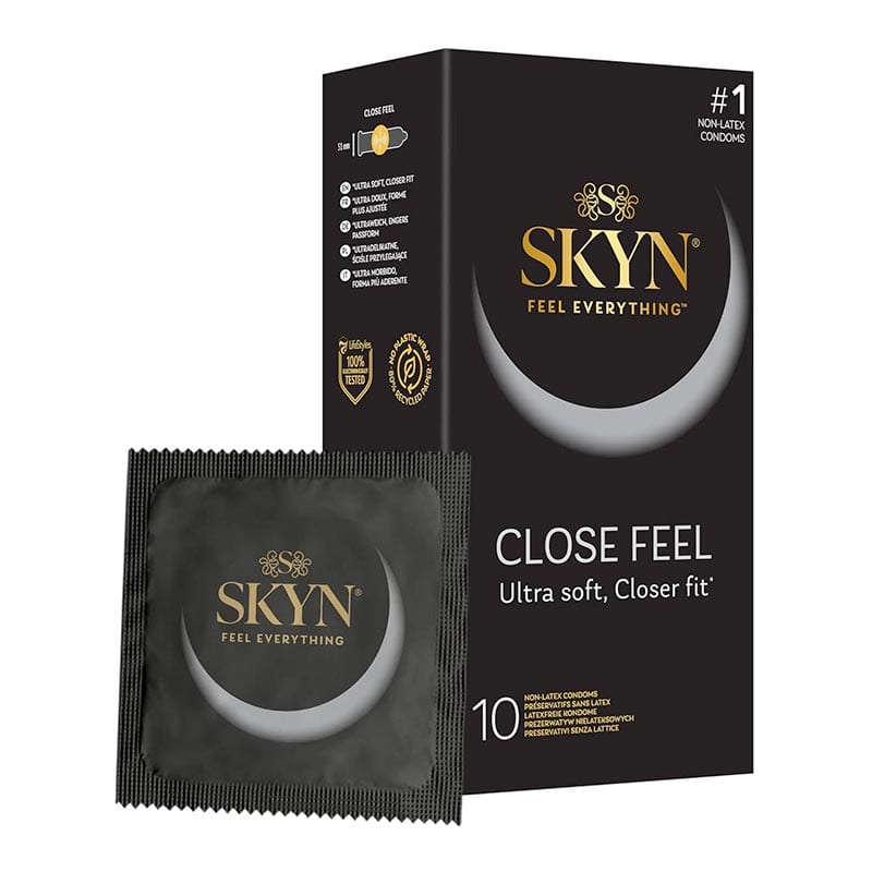 SKYN Close Feel | Préservatif sans latex avec taille ajustée | 10 pcs