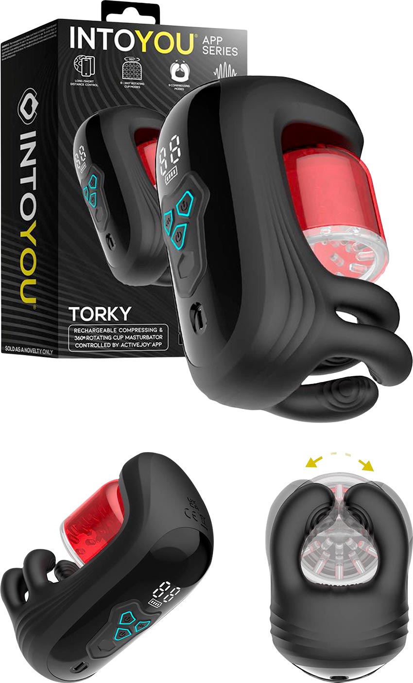 Into You Torky | Masturbateur connecté rotatif à compression
