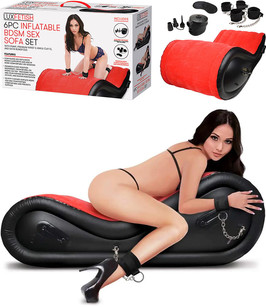 Lux Fetish | Divan érotique gonflable avec accessoires BDSM et pompe