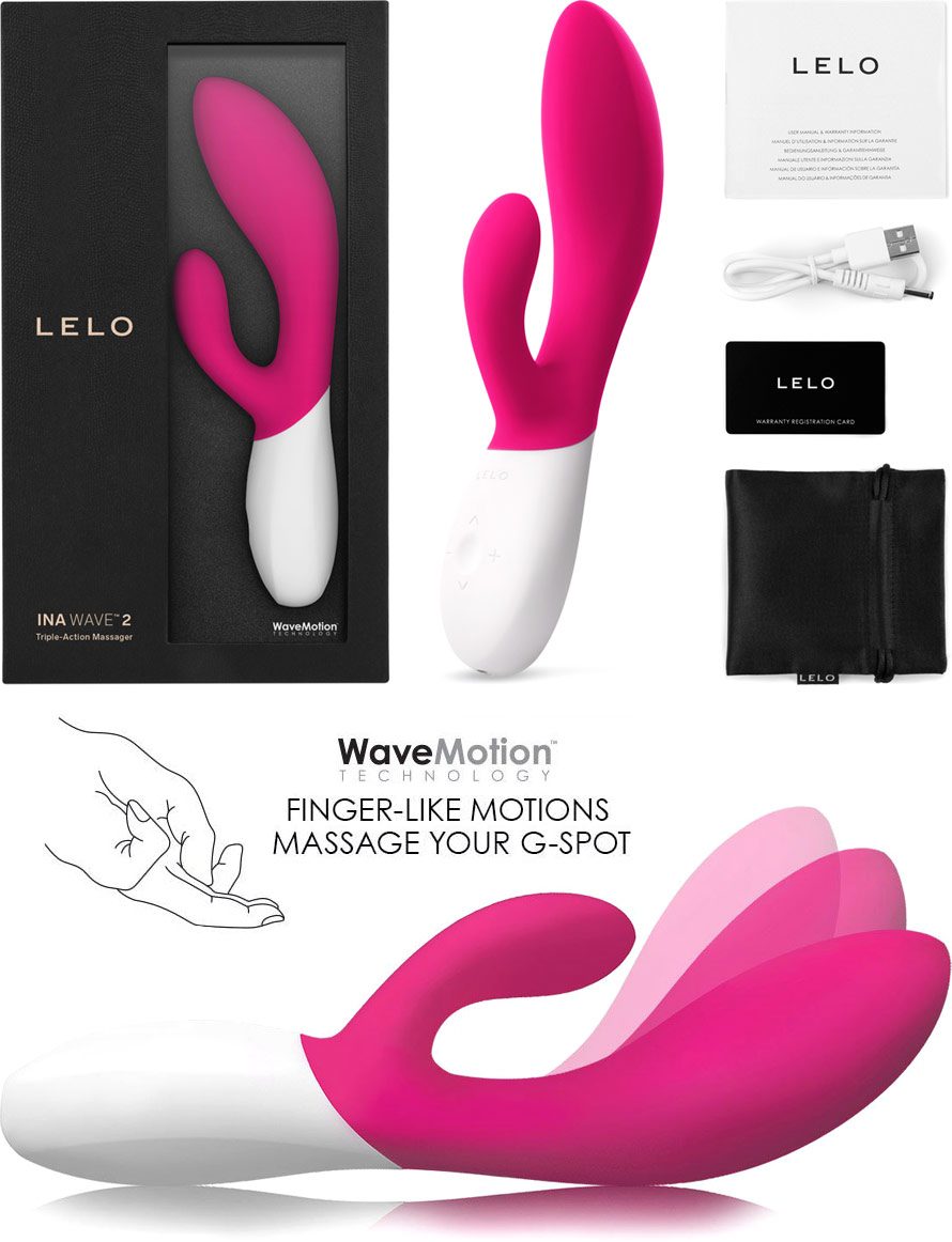 LELO Ina Wave 2 |&nbsp;Rabbit-Vibrator mit mobilem Vaginalkopf