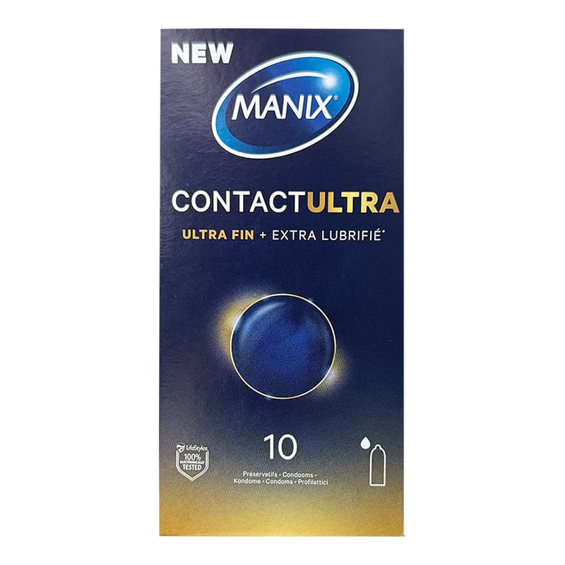 Manix Contact Ultra | Préservatif le plus fin et extra lubrifié | 10 pces