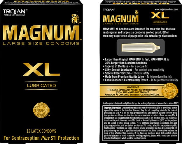 Trojan Magnum XL | Kondom entwickelt für grosse Penisse | 12 St.