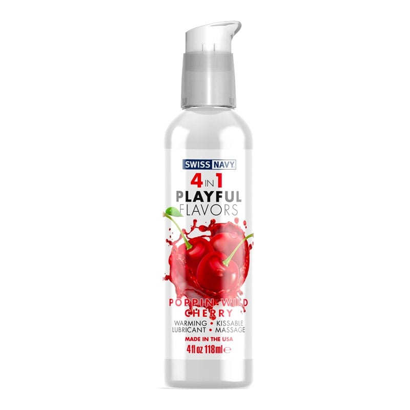 Swiss Navy 4in1 | Lubrifiant chauffant | Saveur cerise