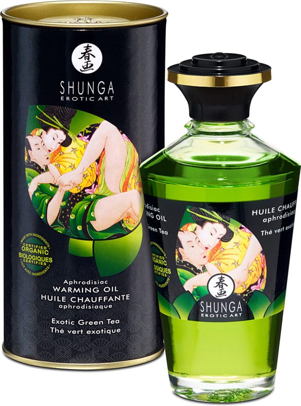 Shunga | Huile biologique, aphrodisiaque, chauffante et comestible