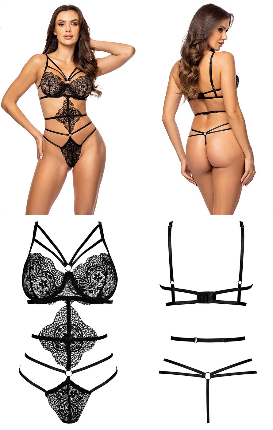 Beauty Night Elaris | Teddy en dentelle florale sensuelle